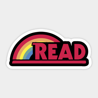Retro Reading Rainbow Read Parody Teacher, Sticker